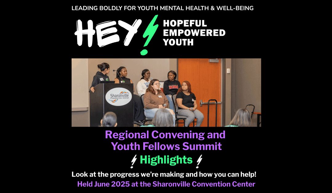 HEY! Youth Fellows on stage at HEY!'s Regional Convening and Youth Fellows Summit May 2025